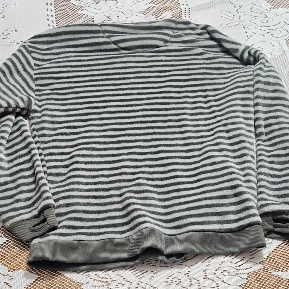 Southern Marsh Men's Crewneck Sweater - Olive and Gray Stripes